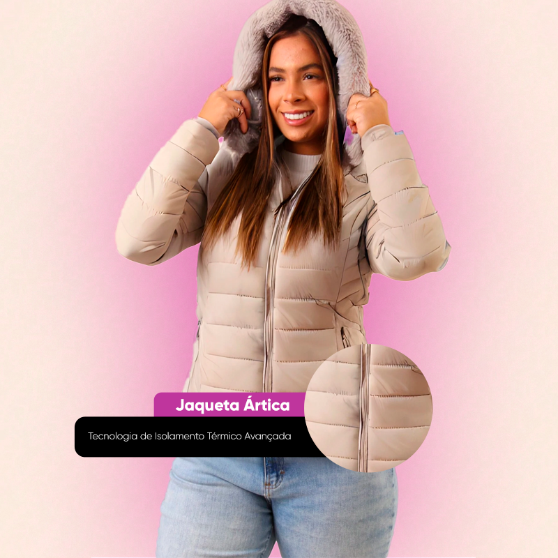 [COMPRE 1 LEVE 2] Jaqueta Puffer Feminina Com Forro e Capuz Removível | Artica