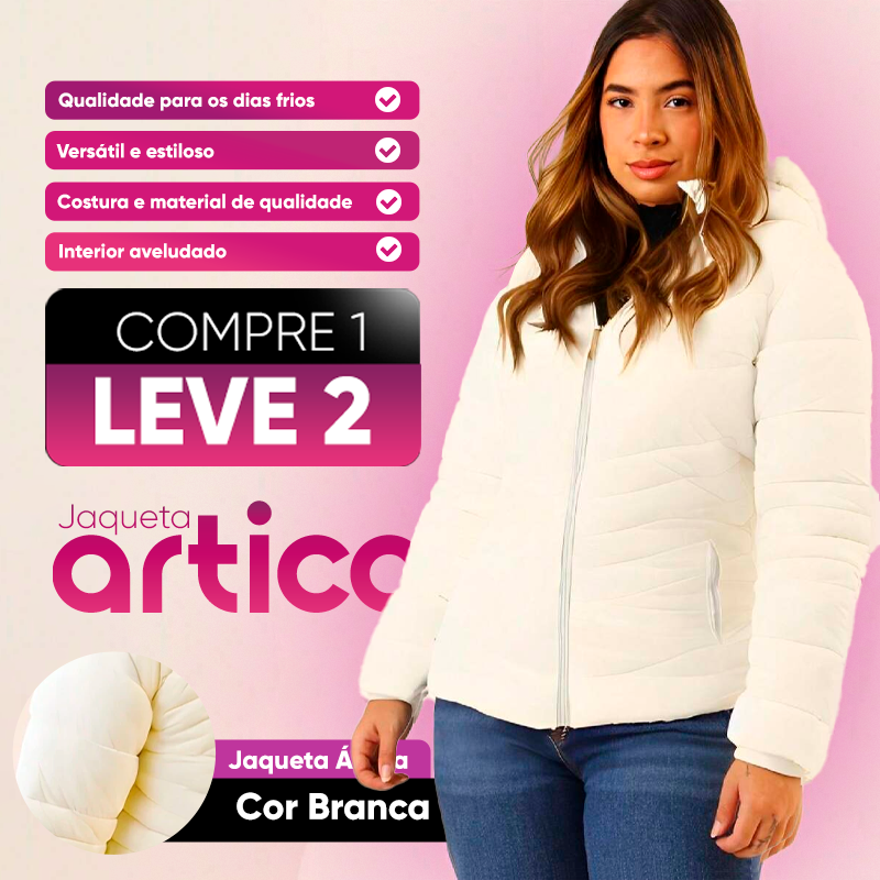 [COMPRE 1 LEVE 2] Jaqueta Puffer Feminina Com Forro e Capuz Removível | Artica