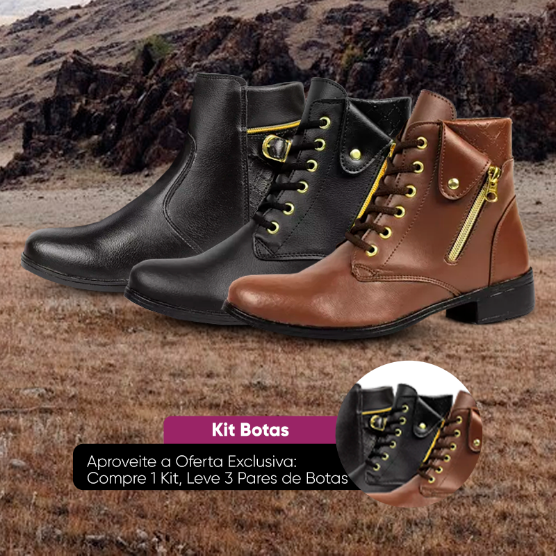[COMPRE 1 E LEVE 3] Kit de Botas Coturno Cano Baixo + Brinde Especial